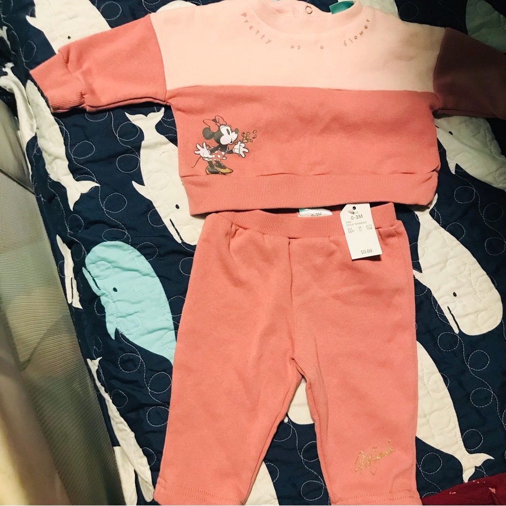 Disney Minnie Mouse Pink Two-Piece Baby Set